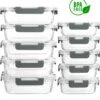 Formilo Meal Prep Bakjes - Lekvrije Vershoudbakjes - Diepvriesbakjes - Luchtdicht - BPA Vrij - Glas - 10 Stuks