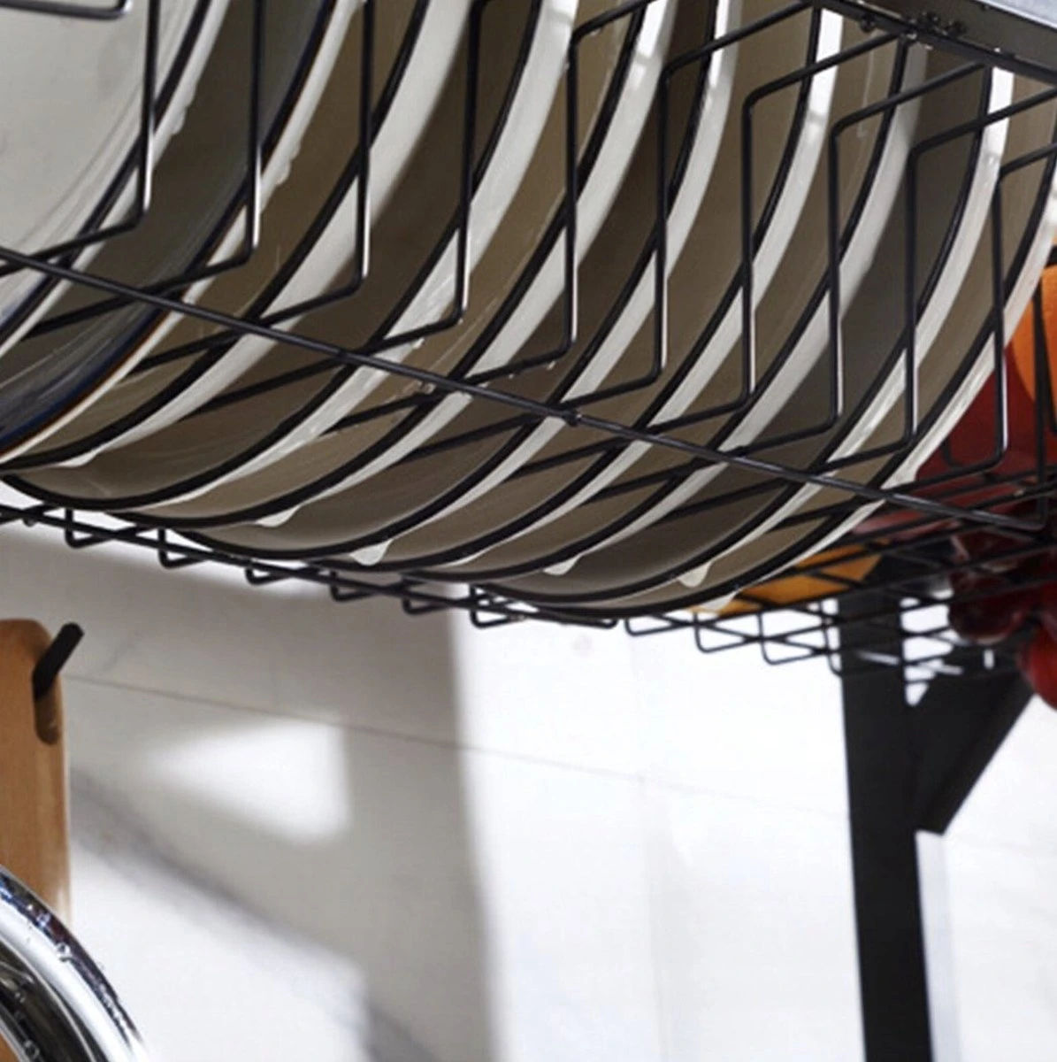 Afdruiprek Droger Zwart Voor Bestek Boven De Gootsteen 65 Cm X 29 Cm X 52 Cm - Afbeelding 4