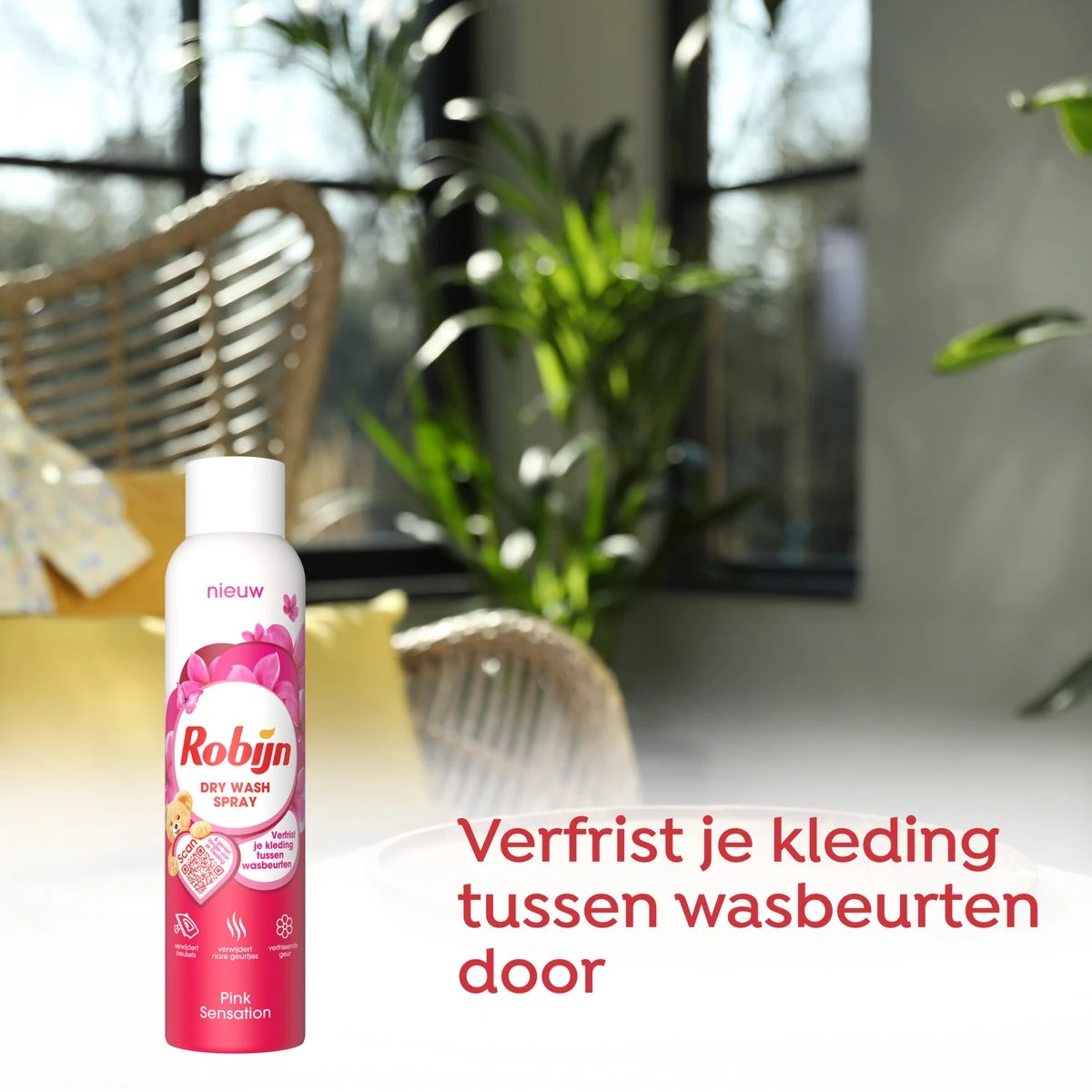 Robijn Pink Sensation Dry Wash Spray - 2 X 200 Ml - Voordeelverpakking - Afbeelding 4