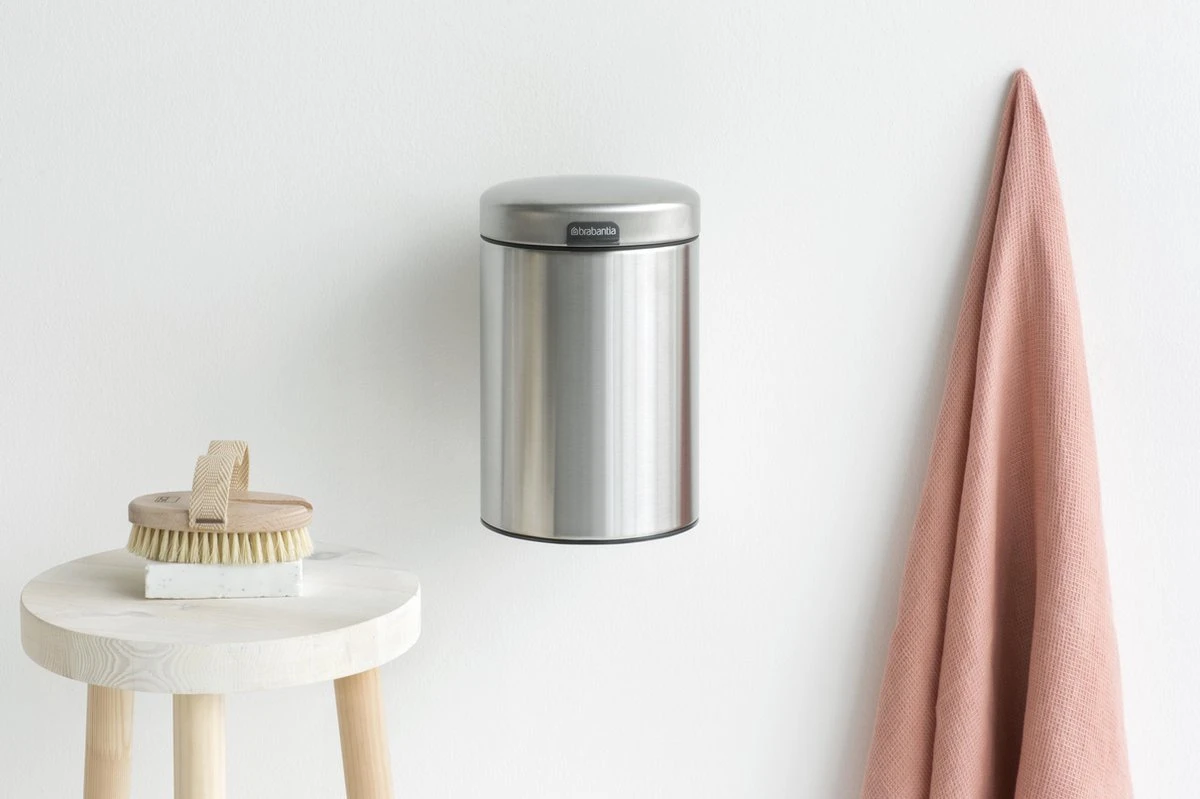 Brabantia NewIcon Wandprullenbak - 3 L - Matt Steel - Afbeelding 13