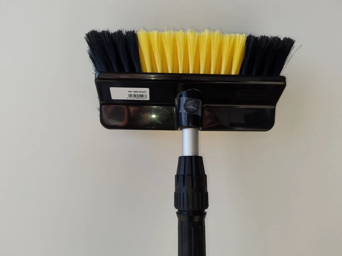 Zonnepanelen / Auto / Ramen Wassen Telescoopsteel Met Borstel Waterdoorlatende Wasborstel Met Telescopische Steel 4 Meter En Gardena Aansluiting / Wasborstel Met Uitschuifbare Telescoopsteel Met Waterdoorvoer - Afbeelding 3