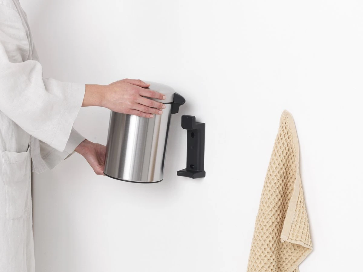 Brabantia NewIcon Wandprullenbak - 3 L - Matt Steel - Afbeelding 7