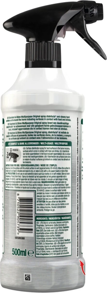 Cif Disinfect & Shine Original Desinfectie Spray - 6 X 500 Ml - Voordeelverpakking - Afbeelding 2