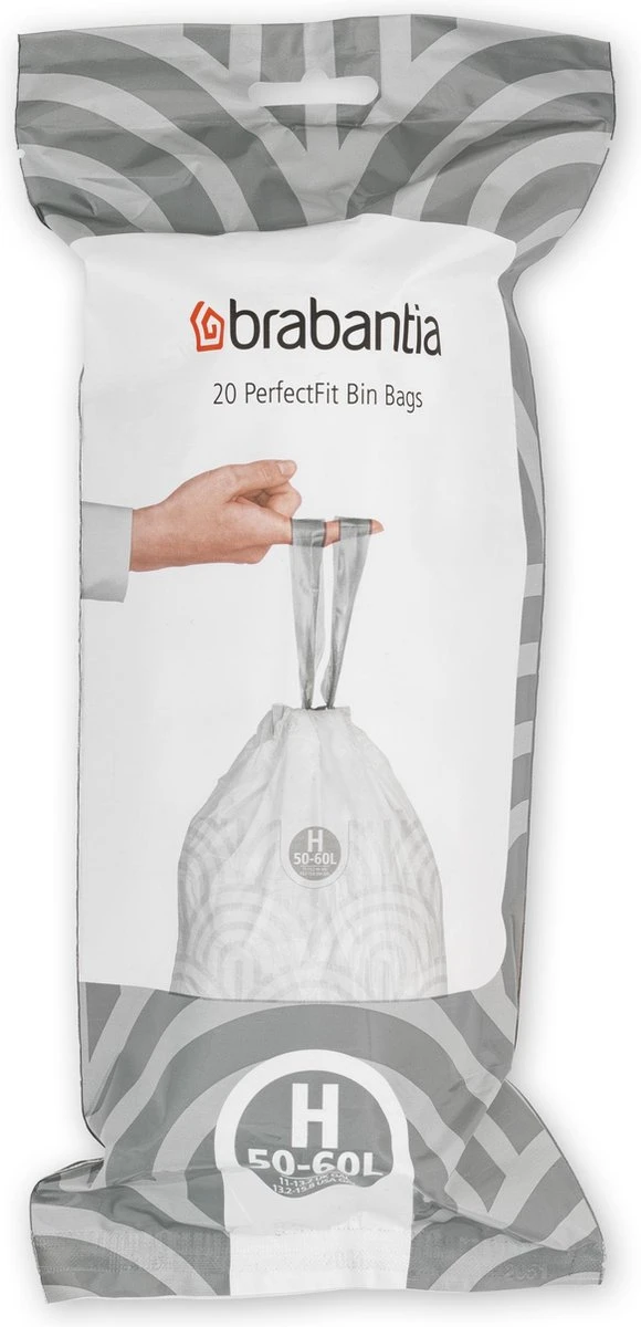 Brabantia PerfectFit Vuilniszakken - 50 - 60 L - Code H - 6 Rollen X 20 Stuks - Afbeelding 3