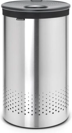 Brabantia Wasmand - 60 L - Matt Steel Met Kunststof Deksel