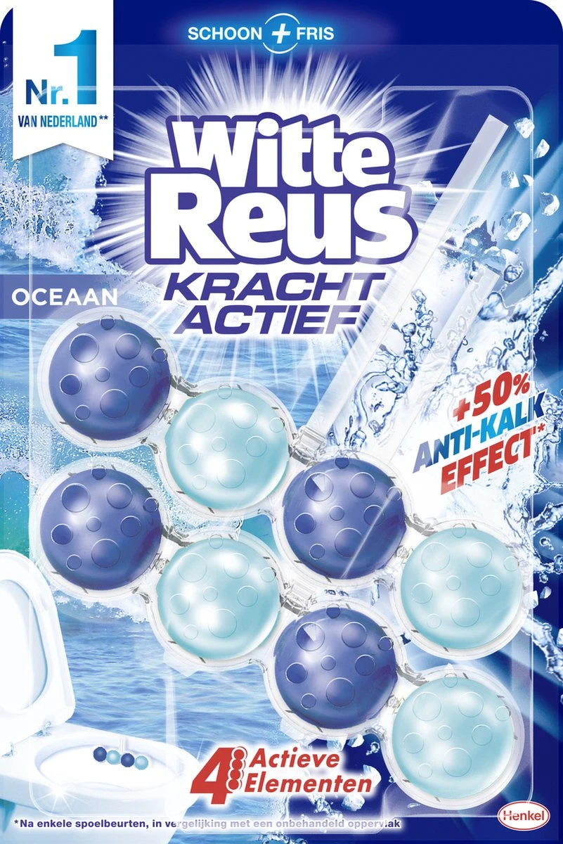 Witte Reus Kracht Actief Toiletblok - Oceaan - WC Blokjes Voordeelverpakking - 20 Stuks - Afbeelding 2