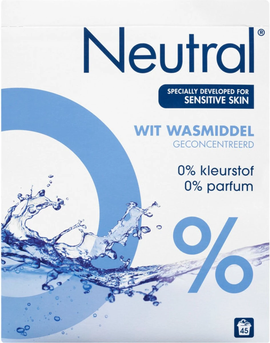 Neutral 0% Wit Parfumvrij Waspoeder - 45 Wasbeurten - Wasmiddel - Afbeelding 11